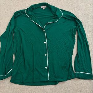 JCrew Green Long Sleeve Sleep Set